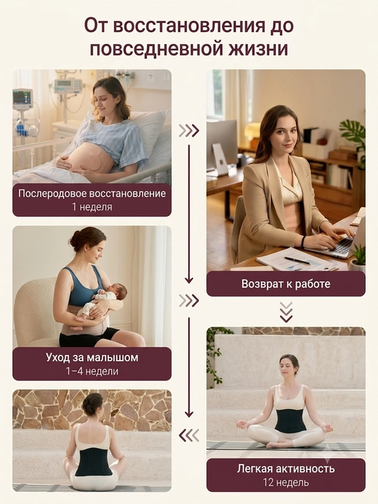 Бандаж после родов, послеродовой корсет для женщин бежевый