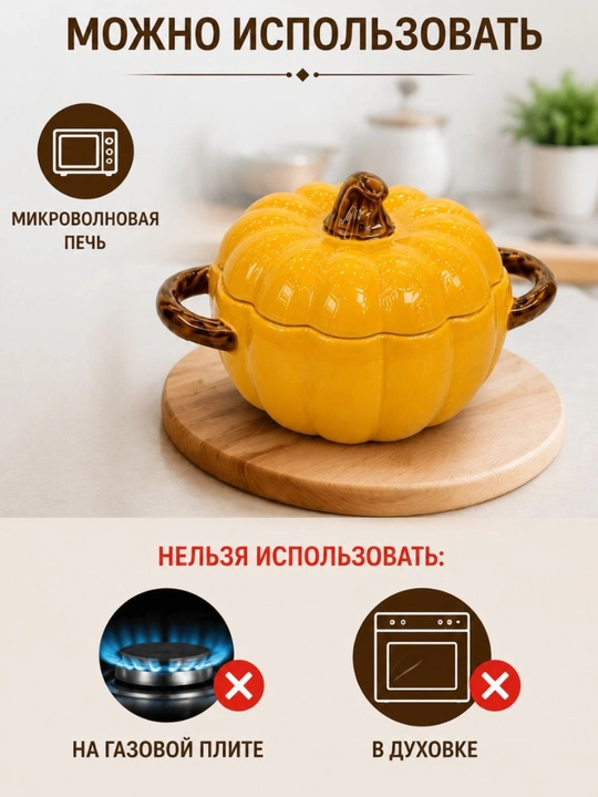Керамическая кастрюля с крышкой для духовки