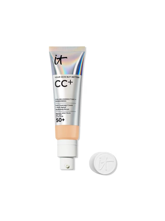 IT Cosmetics CC+ Cream SPF 50+, to‘liq qoplovchi tonal CC krem - Light Medium Warm - 