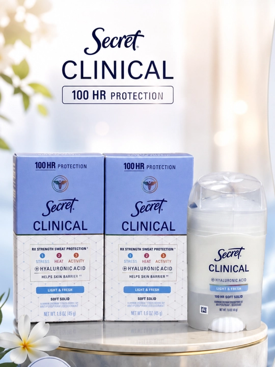 Secret Clinical Strength Soft Solid. Женский антиперспирант, защита от пота до 100 часов