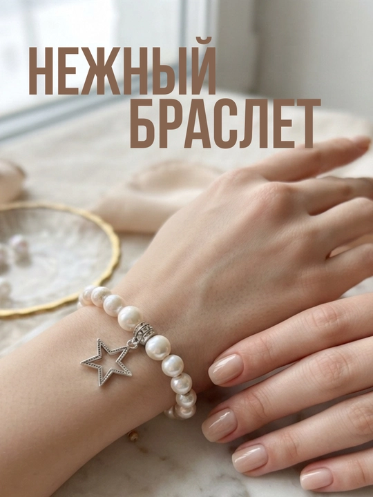 Браслет плетёный нежный с подвеской женский браслет ручной работы