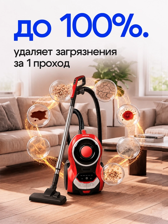 Пылесос LG PowerPro, 3600W, без мешка, 4 л, HEPA фильтр