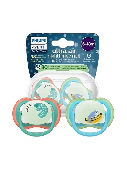 Пустышка Philips Avent Ultra Air Nighttime SCF376/28, 6–18 мес, 2 шт