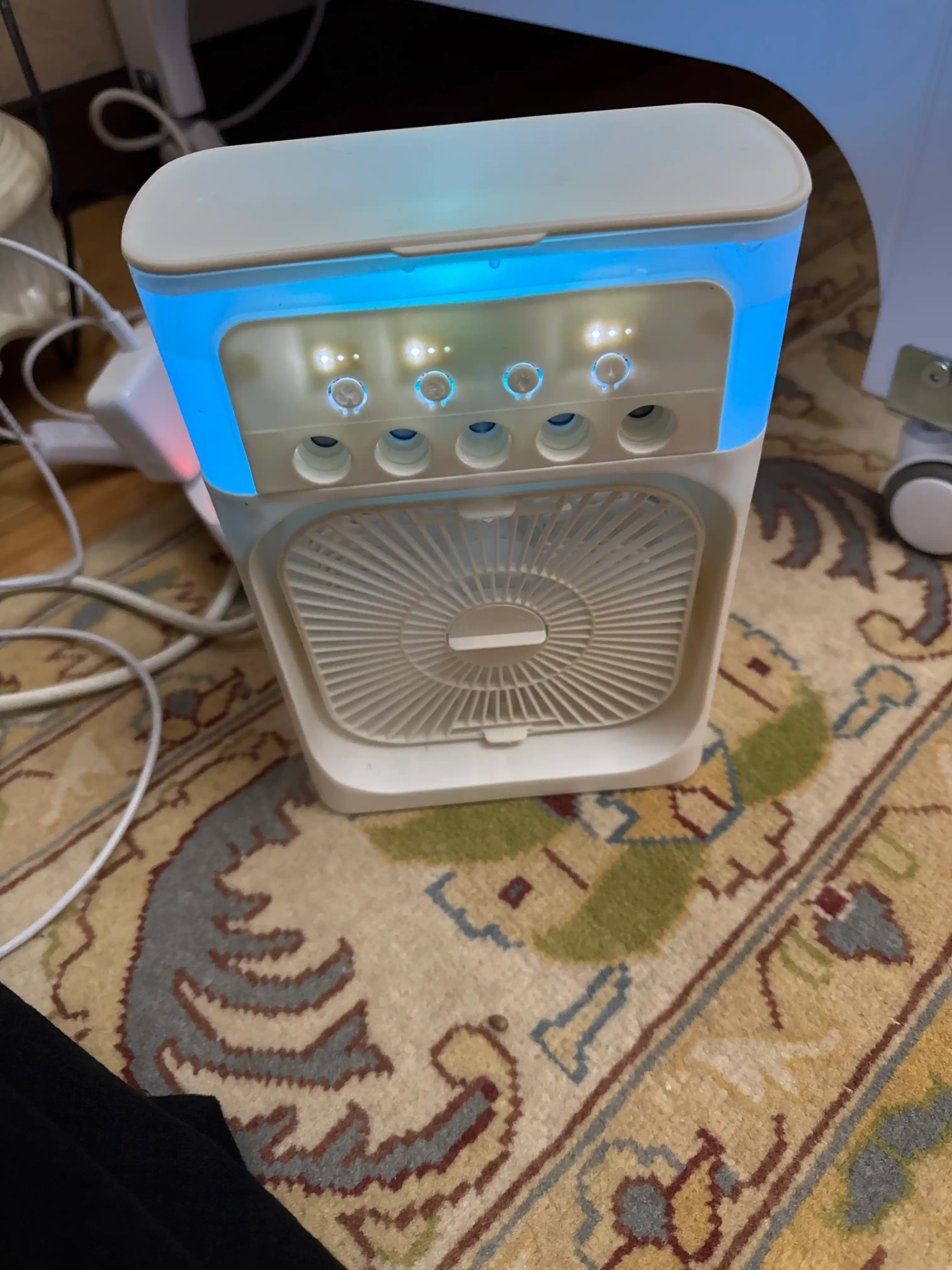 Portativ mini konditsioner, namlagich, mini ventilyator, 3 tasi 1 da