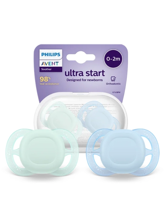 Пустышка Philips Avent Ultra Start SCF075/02, 0–2 месяца, 2 шт