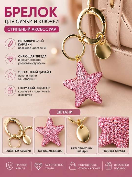 Brelok sumka va kalitlar uchun | Metall karabin zamonaviy - 