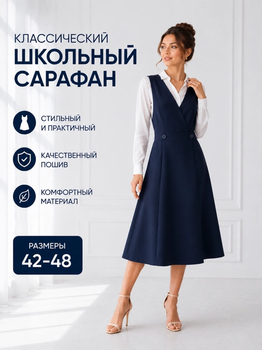 Женский сарафан, черный