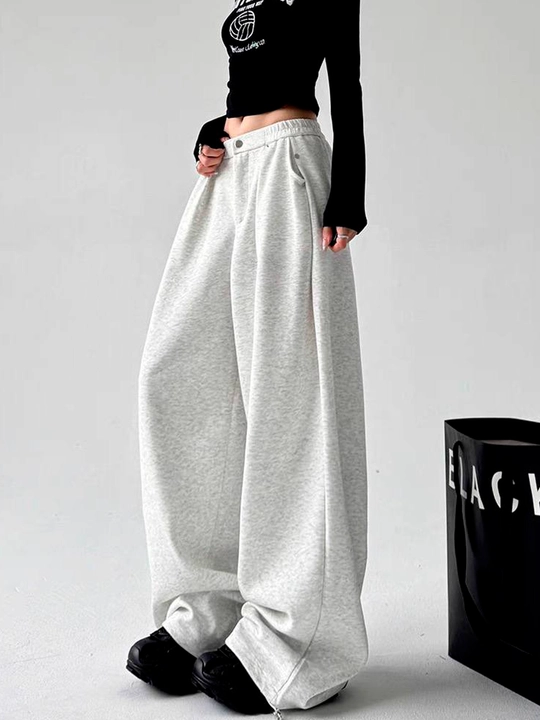 Ayollar uchun katta o‘lchamli Y2K keng shim (oversize) jogger