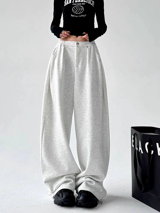 Ayollar uchun katta o‘lchamli Y2K keng shim (oversize) jogger