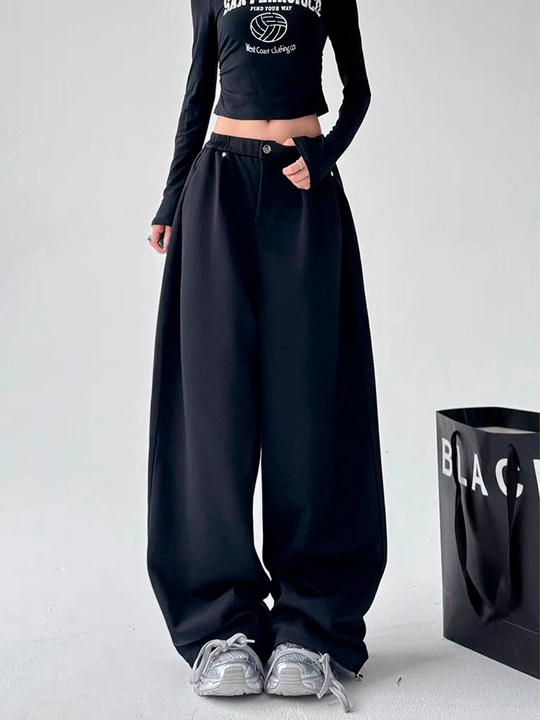 Ayollar uchun katta o‘lchamli Y2K keng shim (oversize) jogger