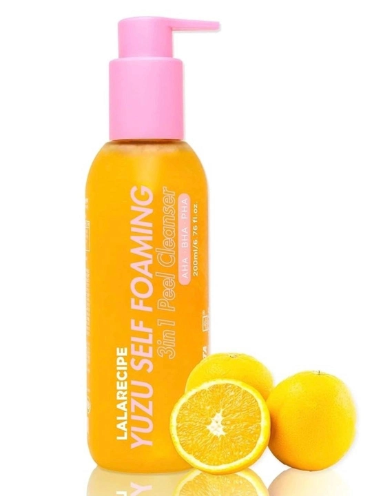 Penka yuz uchun Yuzu Self Foaming 3in1 AHA BHA kislotali yuzni tozalash uchun vosita, 200 ml