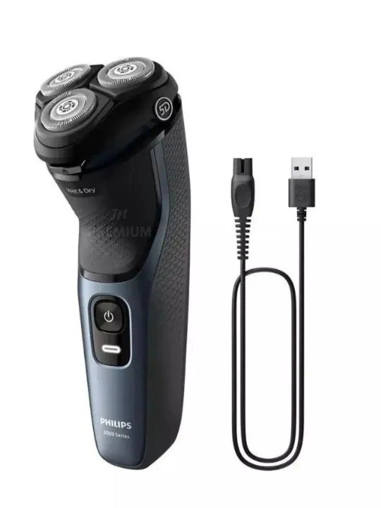 Philips erkaklar elektr ustarasi, 3 boshli Shaver, Wet & Dry, 60 daqiqa