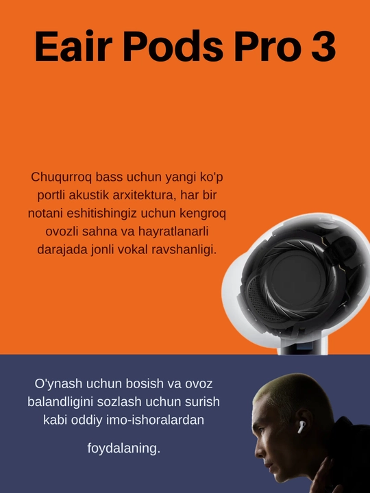 Наушники A Pods Pro 3, ANC, EarPods Pro 3, белые, высокое качество, беспроводная связь
