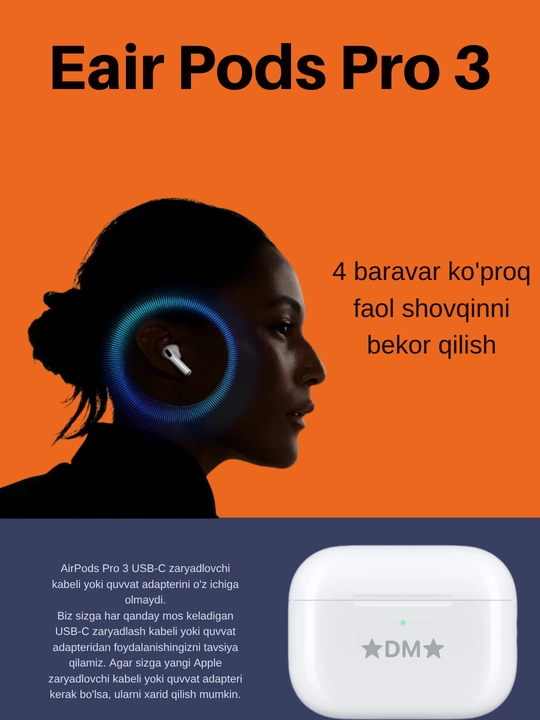 Наушники A Pods Pro 3, ANC, EarPods Pro 3, белые, высокое качество, беспроводная связь