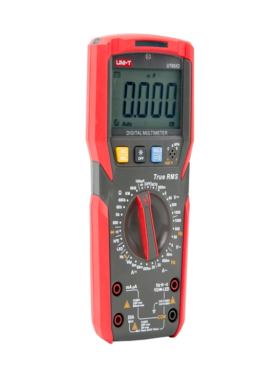 True RMS UT89XD multimetr, 1000V/20A, NCV, sigʻim va qarshilik oʻlchash