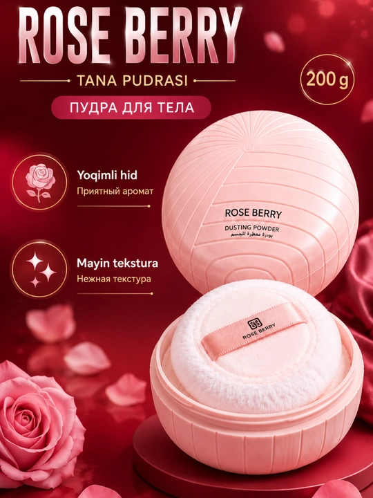 Rose Berry tana pudrasi, koreyskiy pudra va koreya pudralari - 