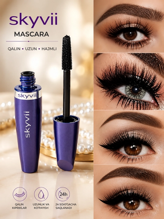 Тушь для ресниц Skyvii Mascara, чёрный цвет - 