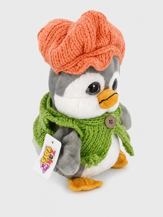 Zak Toys to'qilgan shapka va sharfdagi plyush pingvin