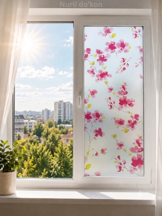 Солнцезащитная пленка, матовая наклейка на окна, декоративная - 