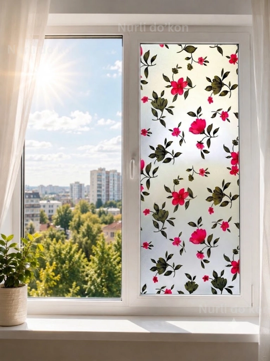 Солнцезащитная пленка, матовая наклейка на окна, декоративная - 