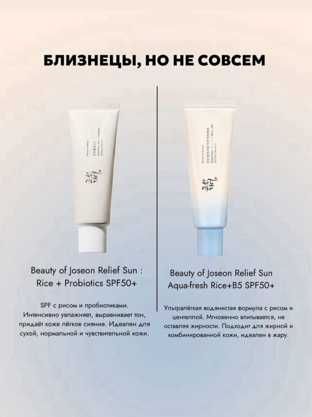 Солнцезащитный спф- крем от Top Beauty of Joseon, SPF50+ PA++++