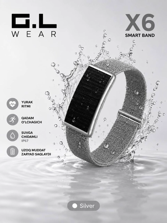 G.L WEAR X6 Smart Band – Zamonaviy va qulay aqlli bilaguzuk - 