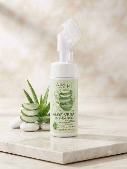 Очищающий мусс для умывания с щеточкой Aloe Vera, 150 мл - 
