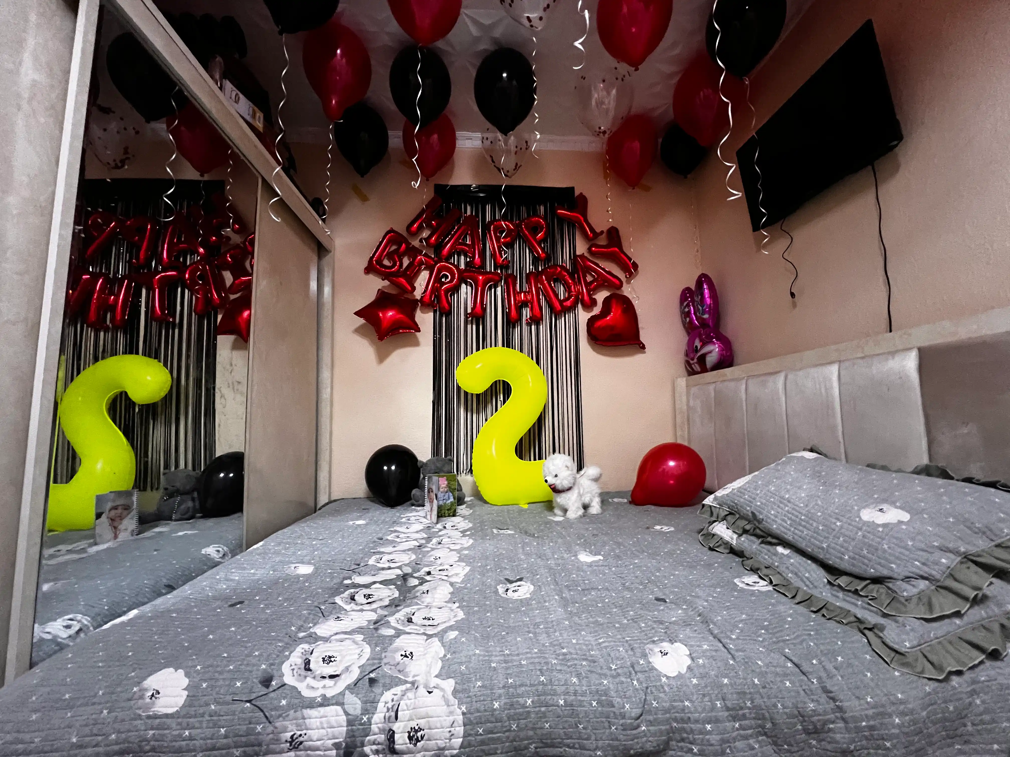 Воздушные шары на день рождения, фотозона