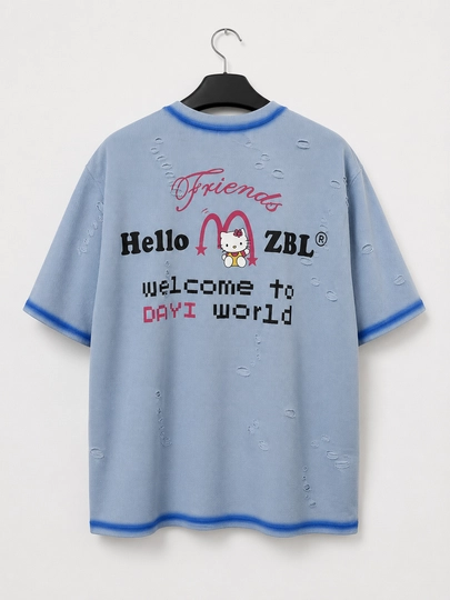 Ayollar va qizlar uchun oversize futbolka HELLO KITTY