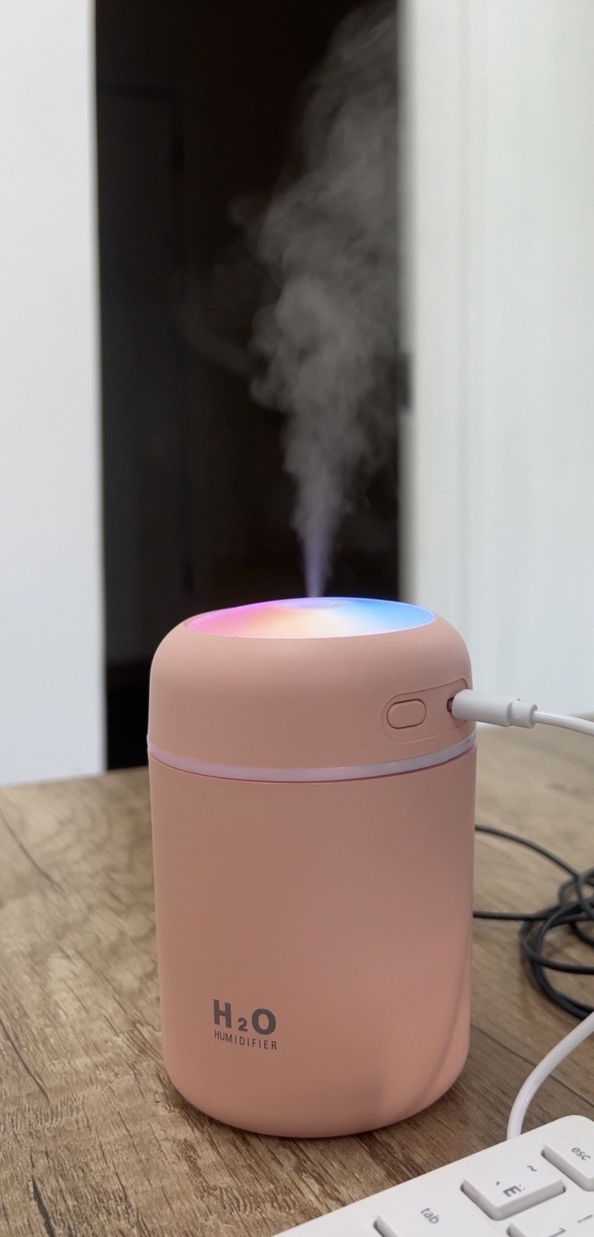 Увлажнитель воздуха H2O, компактный размер, RGB подсветка и бесшумная работа