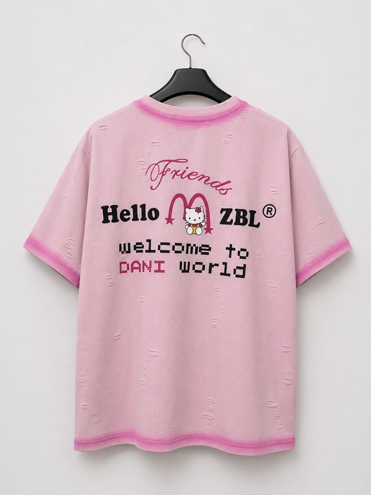 Ayollar va qizlar uchun oversize futbolka HELLO KITTY