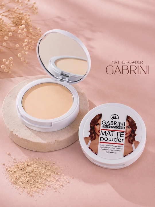 Компактная матирующая пудра Gabrini Matte Powder с зеркалом - 