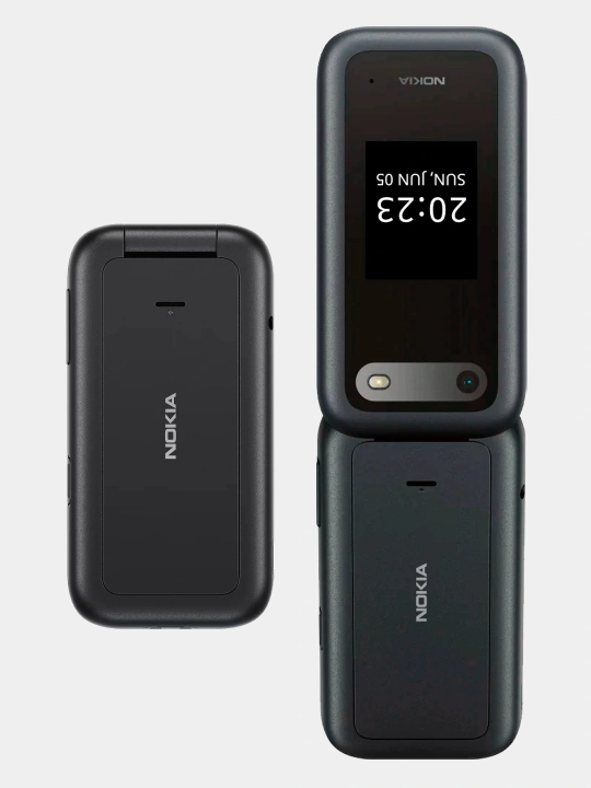 Tugmali telefon Nokia 2660 Flip, 2 ta SIM-karta bilan, qurbaqa telefon