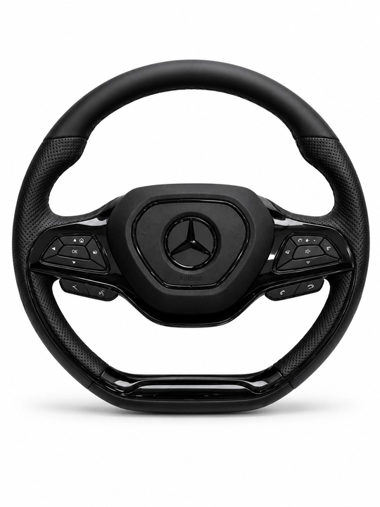 Avtomobil ruli, Mercedes Benz MARVEL RUL qora pianino dizaynida, ko‘p funksiyali rul