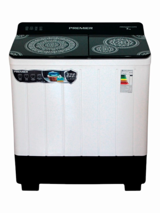 Kir yuvish mashinasi yarim avtomat Premier PRMWM07-CCP3 7 kg, oq rang - 