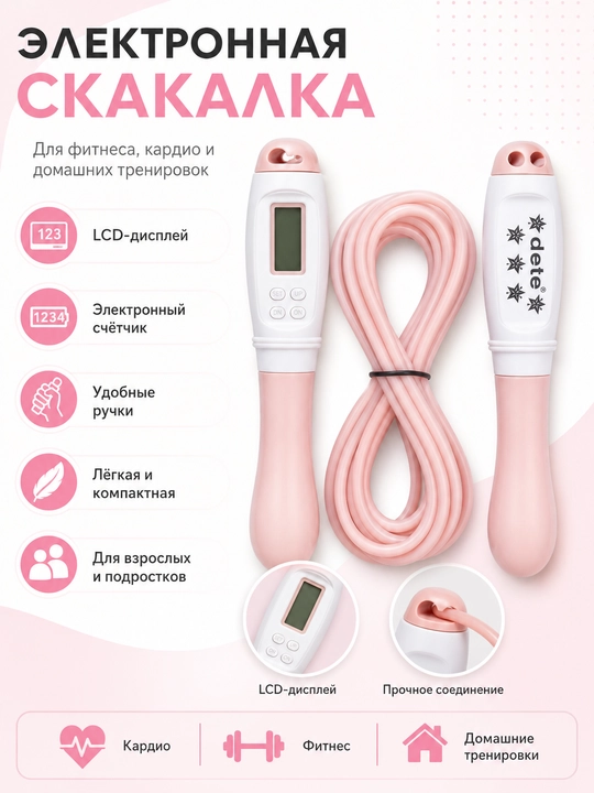 Elektron sakrash arqonchasi, sakrashlar hisoblagichi bilan - 
