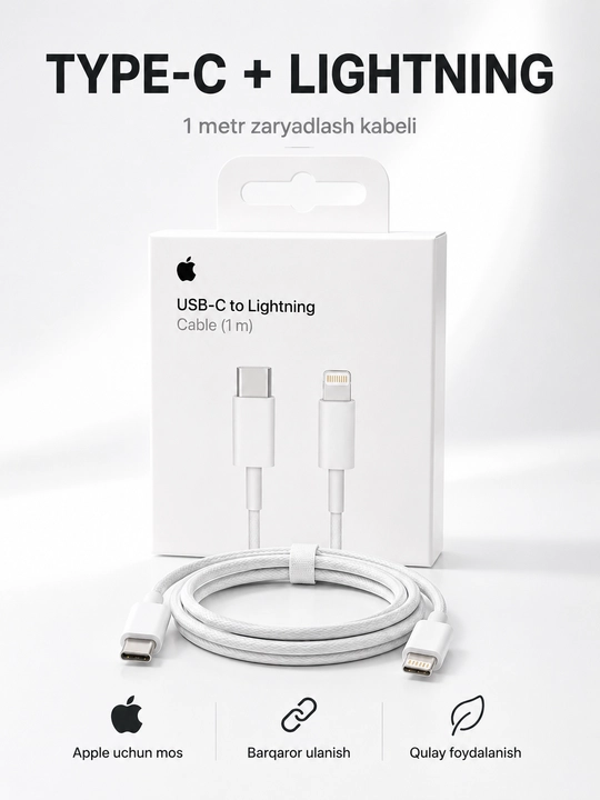 IPhone va USB-C qurilmalar uchun USB-C zaryadlash kabeli, 1 m - 
