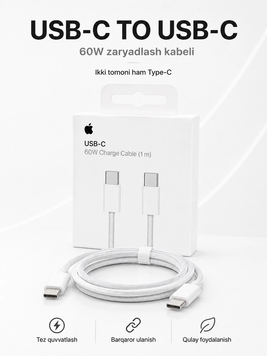 IPhone va USB-C qurilmalar uchun USB-C zaryadlash kabeli, 1 m - 