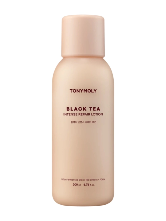 Lotion TONYMOLY Black Tea Repair, 200 ml, PDRN, yuz va tana uchun namlovchi