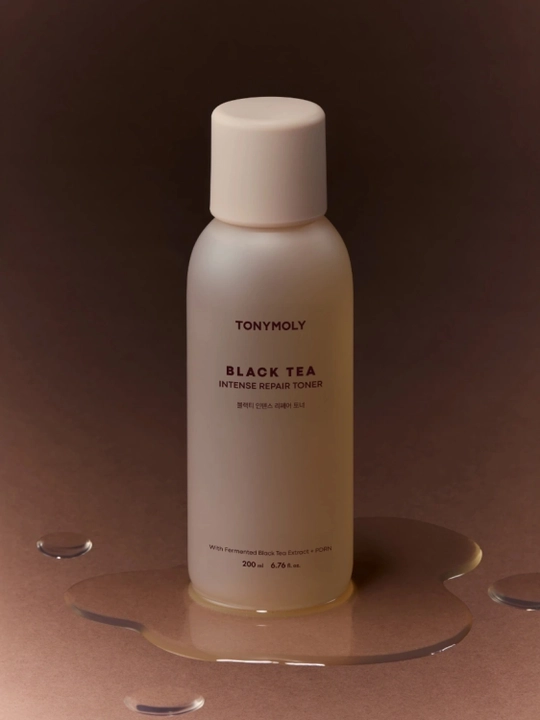 Toner Tonymoly Black Tea Intense Repair 200ml qora choy ekstrakti bilan yuz toneri