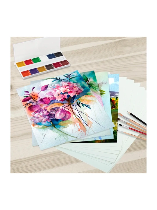 Akvarel qog'ozi, watercolor paper, A4 qog'oz, 180 g qog'oz, eskiz qog'ozi, 10 varaq