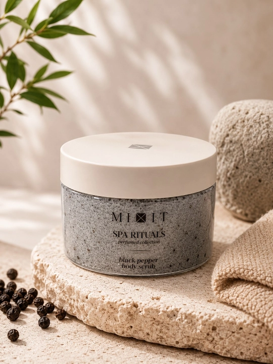 MIXIT SPA Rituals Black Pepper Body Scrub — tana uchun qora murchli skrab, 300 ml