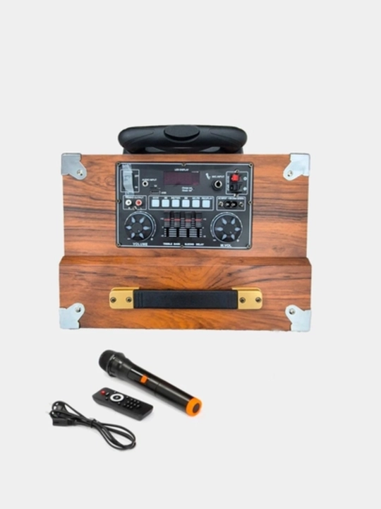 Большая беспроводная колонка Bluetooth, караоке, с RGB подсветкой, с микрофоном и пультом
