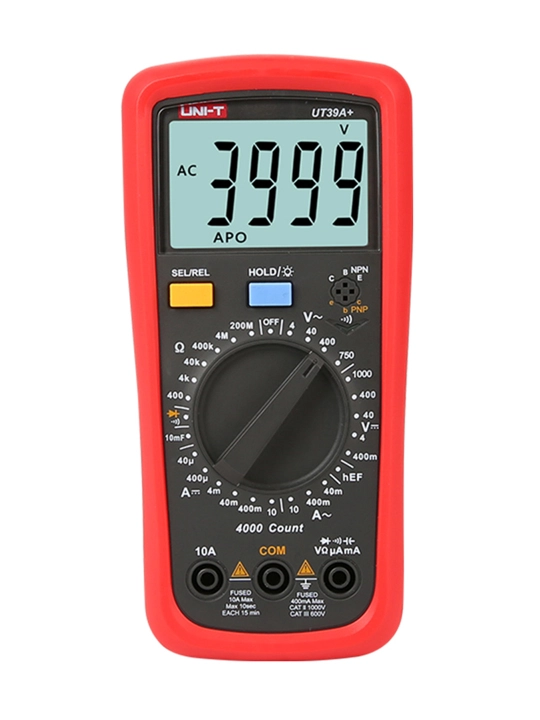 Elektrchilar uchun UNI-T UT39A+ yuqori aniqlikdagi multimetr