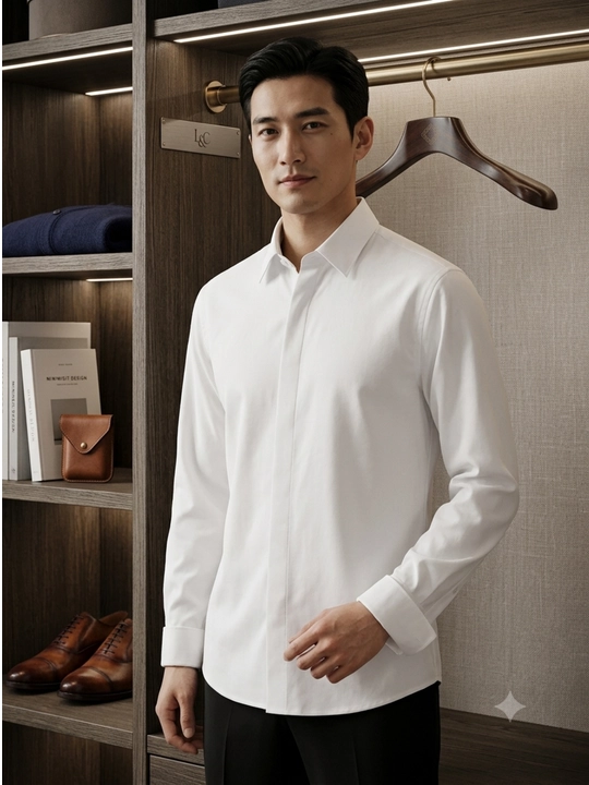 Мужская рубашка Lyon Classic Linen Casual M-XXL, POLO - 