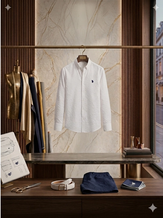 Мужская рубашка Lyon Classic Linen Casual M-XXL, POLO - 