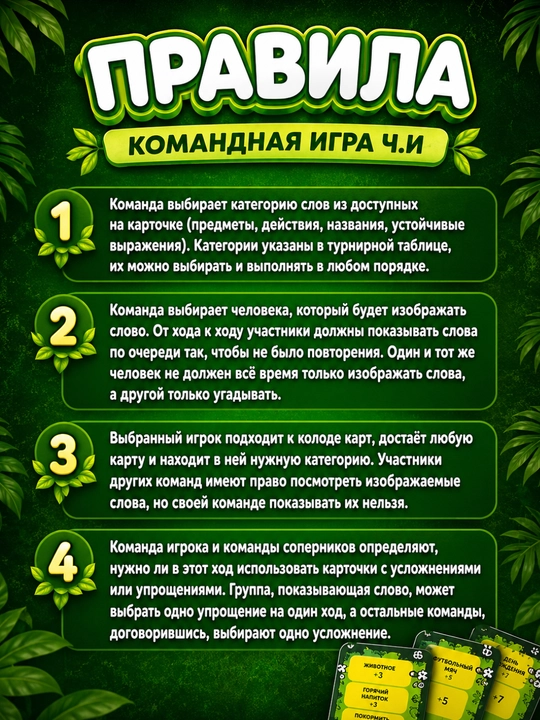 Настольная игра Крокодил, карточки для детей и взрослых
