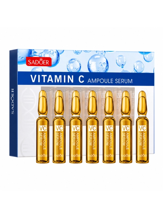 C vitamini, gialuron kislotasi va 24 karatli oltinli zardob-ampula