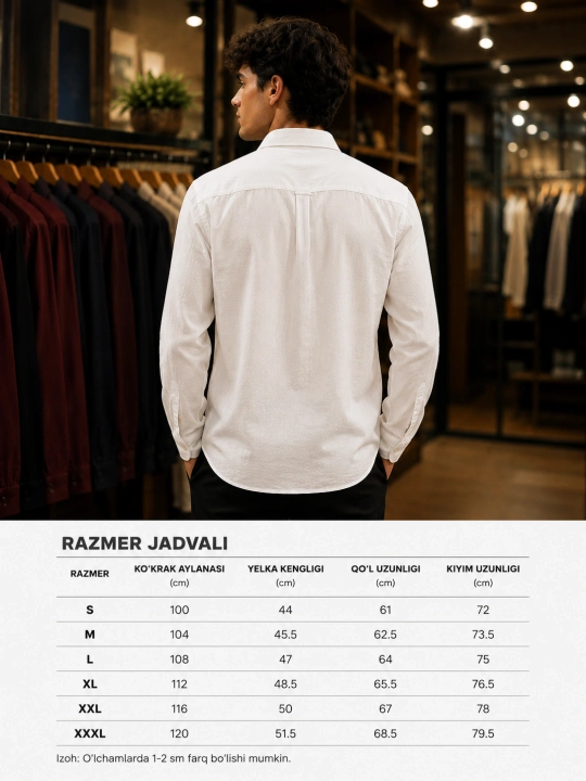 Lyon Classic Linen Casual M-XXL erkaklar ko‘ylagi, POLO, ko'ylak