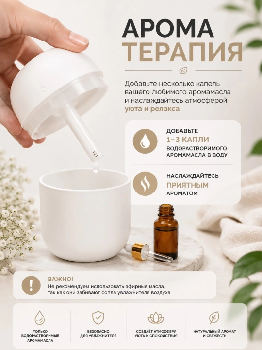 Увлажнитель воздуха для дома, офиса и автомобиля